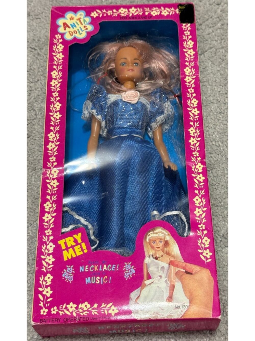 Vintage Anita Dolls With Musical Necklace #130 New Sealed